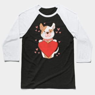 Valentine's Day Dog Baseball T-Shirt